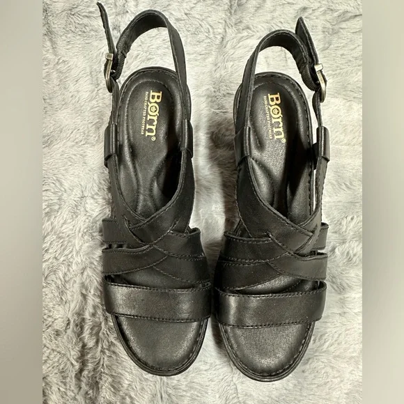 Born Ervin Sandals - Size 7 - Black - Gently Worn - Picture 6 of 8